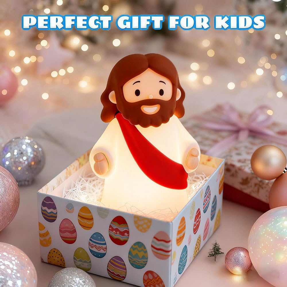 KangTen CHEN Jesus Night Light as a Baptism gift with warm glow