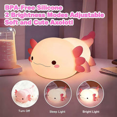 KangTen CHEN cute axolotl night light for kids room with friendly design