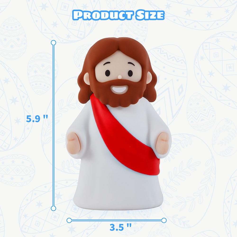 Easter egg decorations glow with KangTen CHEN Jesus Night Light in red