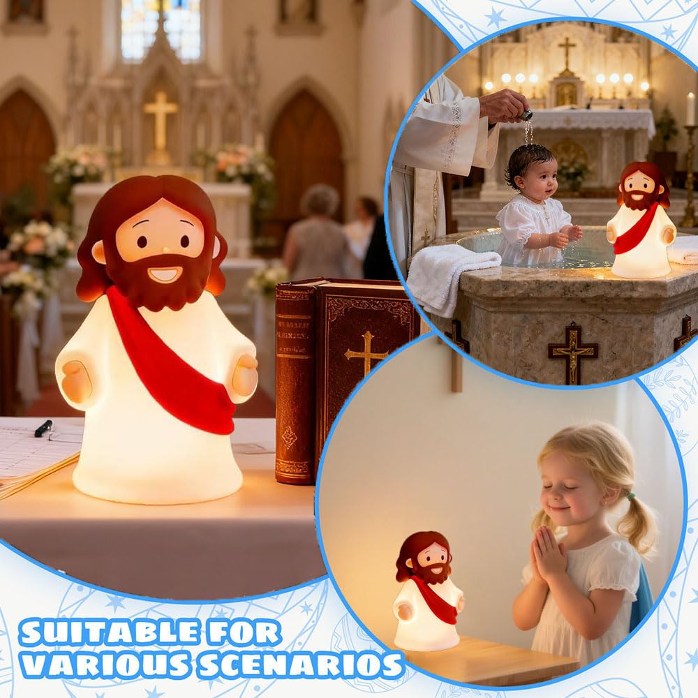 KangTen CHEN Jesus Night Light ideal Sunday School gift in red