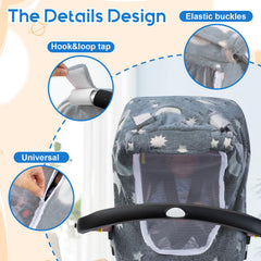 Kaseeous car seat cover with mesh window for visibility.