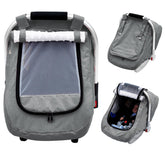Kaseeous waterproof car seat cover close-up showing rain protection for travel