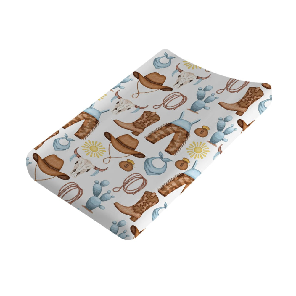 KASTLEE baby changing pad cover with desert cowboy hat design for cozy nursery decor and easy fit