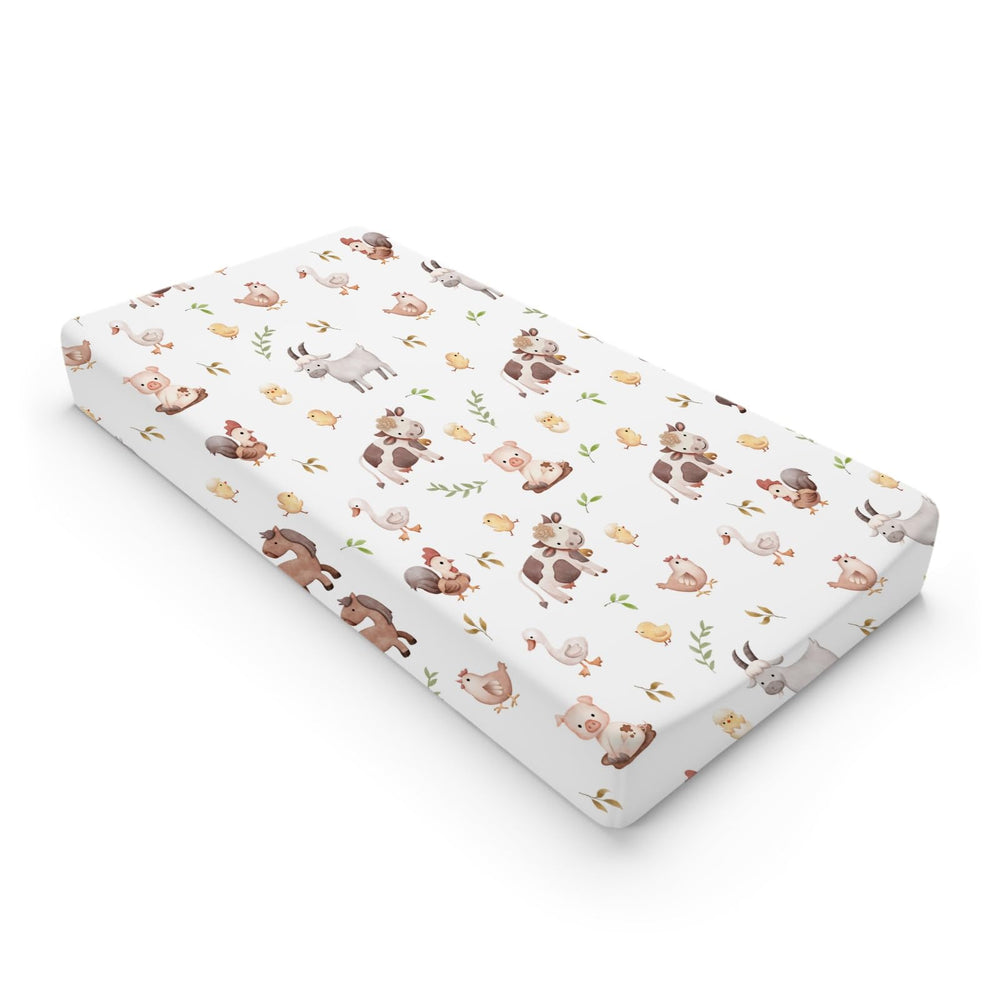 KASTLEE changing pad cover with farm animals watercolor design for nursery