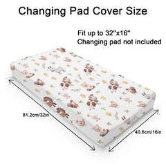 KASTLEE farm animals pattern changing pad cover fits most pads