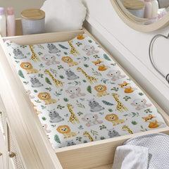 KASTLEE Jungle Safari giraffe changing pad cover adds playful nursery charm.