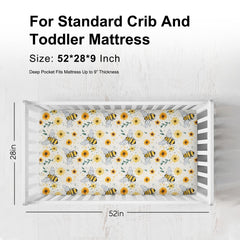 KASTLEE 52x28 crib sheet with 9-inch deep pockets stays securely in place.