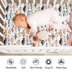 KASTLEE soft breathable baby sheets brighten nursery with playful fish motif