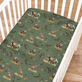 KASTLEE vintage deer hunting crib sheet with deer motif for a lively boys' nursery.