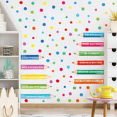 Kasubeso inspirational wall decals offer a motivational message for classrooms.