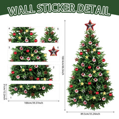 Kasubeso pine tree wall decal adds seasonal charm to office or dining spaces