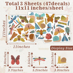 Kazova insect wall decals snail add charm to walls and easy repositioning