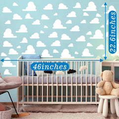 Kazova wall decor idea for kid's room using cloud decals