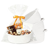 KCKLYY Gift Basket Empty front view; compact 4-pack for gifts