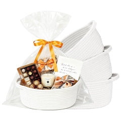 KCKLYY Gift Basket Empty front view; compact 4-pack for gifts