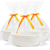 KCKLYY Gift Basket Set with three small white baskets for tidy organizing.