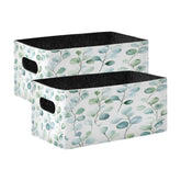 Kcldeci flower green leaves storage bin on shelf showing space-saving design and organized toys