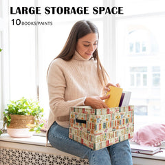 KDHTY collapsible storage bin folded flat for travel and storage.