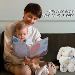 KDVOG baby baptism gift set inside view shows complete keepsake.