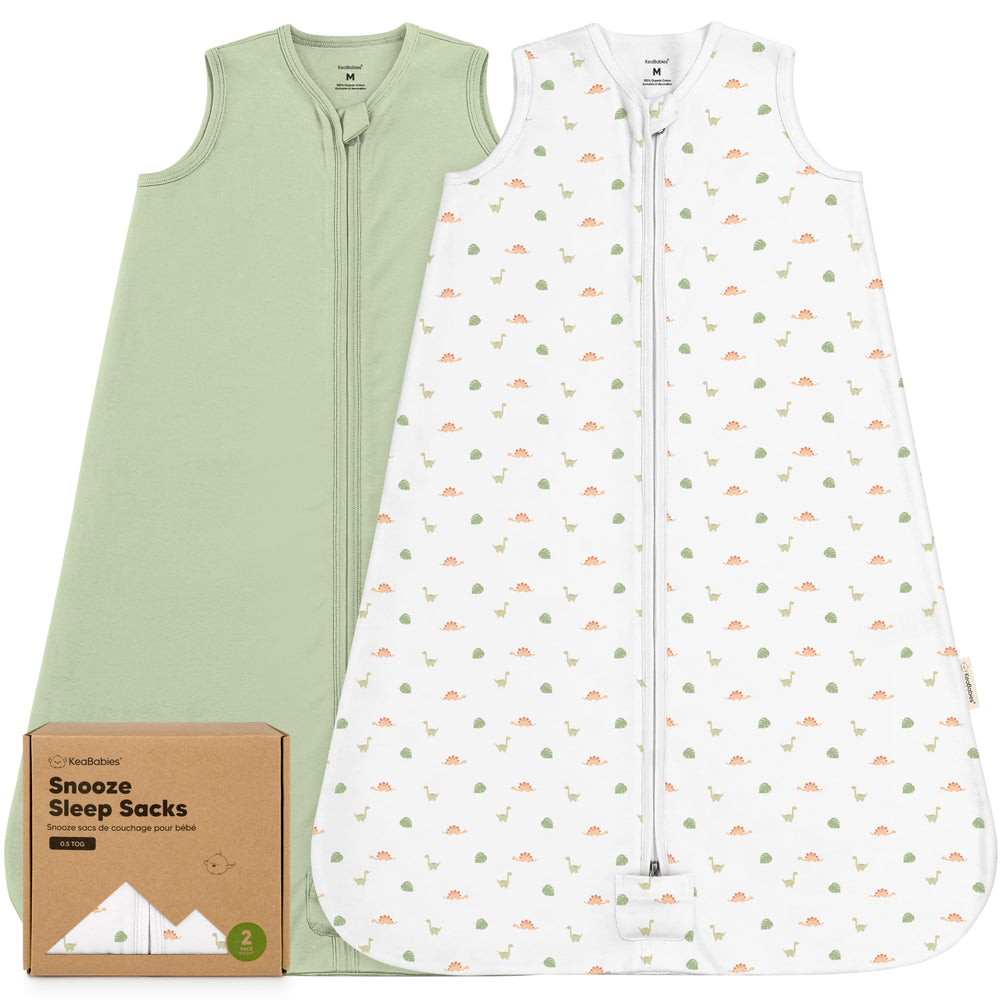 KeaBabies 2-pack sleep sacks on baby for cozy wear during sleep.