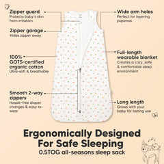 KeaBabies 2-pack sleep sacks opened demonstrate quick diaper changes.