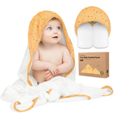 KeaBabies hooded towel for newborn in 35x35 with soft wrap after bath
