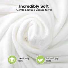 KeaBabies bamboo viscose towel shows high absorbency after bath