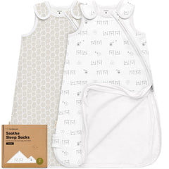 KeaBabies 2-pack sleep sacks with hip-area design promote natural movement