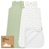 KeaBabies 2-pack organic sleep sacks in cozy breathable fabric for all-season comfort