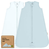 KeaBabies 2-pack sleep sacks Glacier in 0.5TOG organic cotton for breathable nights
