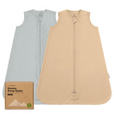 KeaBabies 2-pack sleep sacks shown with open zipper for quick changes.