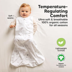 KeaBabies snooze sleep sacks zipper-guard protect delicate skin during changes.
