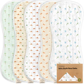 KeaBabies 5-pack muslin burp cloths offer soft, breathable protection for every burp