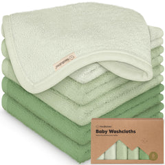 KeaBabies 6-pack baby washcloths offer gentle absorption for newborn baths.
