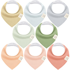 KeaBabies 8-pack bandana bibs with Dew Quin pack offering versatile styling for babies.