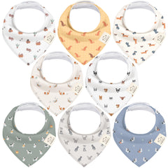 KeaBabies 8-pack bandana bibs in packaging; gift-ready newborn essential.