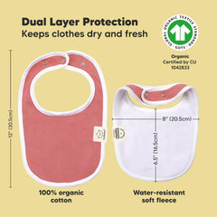 KeaBabies full-torso coverage bibs keep messes contained during feeding and teething.