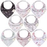 KeaBabies 8-pack organic bibs shown as a versatile daily set for babies