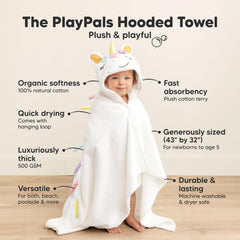 KeaBabies highly absorbent towel dries baby quickly after bath
