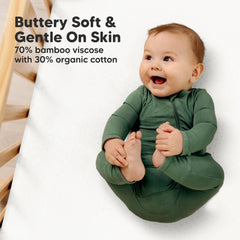KeaBabies Aereo bamboo-cotton-blend sheet promotes breezy nights and skin-friendly comfort.