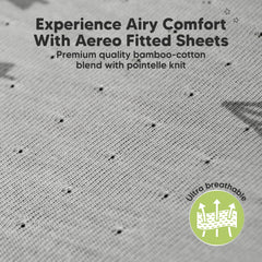 KeaBabies Aereo fitted crib sheet with snugfit elastic for secure, snug fitting.
