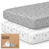 KeaBabies Aereo woodland pattern crib sheet adds cozy style with breathable baby-friendly bamboo-cotton blend.