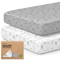 KeaBabies Aereo woodland pattern crib sheet adds cozy style with breathable baby-friendly bamboo-cotton blend.
