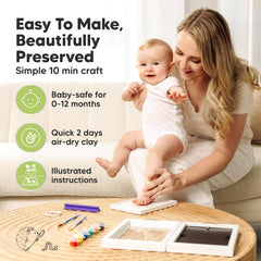 KeaBabies air-dry clay pack enabling easy baby handprints