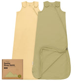 Keababies avocado sleep sack close-up: ultra-soft organic cotton for gentle comfort.
