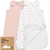 KeaBabies avocado sleep sack front view, breathable 100% organic cotton for all-season comfort.