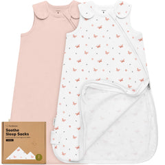 KeaBabies avocado sleep sack front view, breathable 100% organic cotton for all-season comfort.