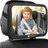 KeaBabies car seat mirror 360° view enables easy rear-facing monitoring