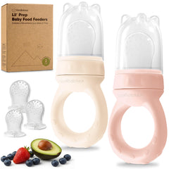 KeaBabies 2-pack fruit feeder package supports BLW self-feeding.