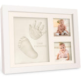 KeaBabies baby handprint kit in wood frame with safe air-dry clay.